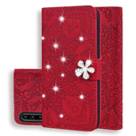Custodia in pelle goffrata con design a doppia piegatura in vitello con mandala di diamanti con portafoglio, porta carte e fessure per carte, For Huawei Mate 20 Pro, For Huawei Mate 20 Lite /, For Huawei nova 5, For Huawei P Smart 2019                 ...