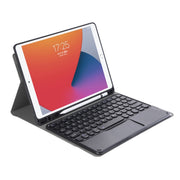 YA11B-A 2021 Custodia in pelle per tastiera Bluetooth con copritastiera tondo in pelle di agnello staccabile con touch control e slot per penna e supporto, For iPad Pro 11 2021 / Air4 / Air5 / Pro 11