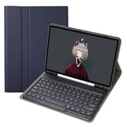 YA11B 2021 Custodia in pelle per tastiera Bluetooth con copritastiera tondo in pelle di agnello staccabile con slot per penna e supporto, For iPad Pro 11 2021 / Air4 / Air5 / Pro 11