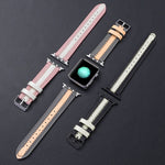 Cinturino di ricambio luminoso in pelle di vacchetta, For Apple Watch Series 7  41mm / & 6 & SE & 5 & 4 40mm, For Apple Watch Series  7  45mm / & 6 & SE & 5 & 4 44mm