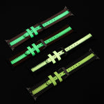 Cinturino di ricambio luminoso in pelle di vacchetta, For Apple Watch Series 7  41mm / & 6 & SE & 5 & 4 40mm, For Apple Watch Series  7  45mm / & 6 & SE & 5 & 4 44mm