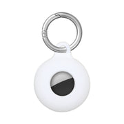 Custodia protettiva antiurto in silicone antigraffio cava a doppio lato con anello per gancio portachiavi, For AirTag