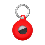 Custodia protettiva antiurto in silicone antigraffio cava a doppio lato con anello per gancio portachiavi, For AirTag