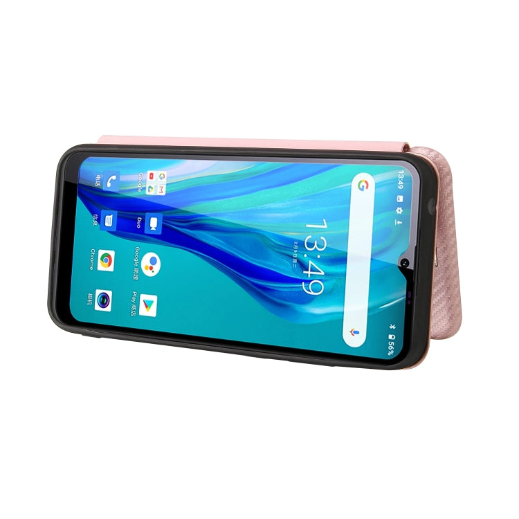 Struttura in fibra di carbonio Flip orizzontale magnetico Custodia in pelle TPU + PC + PU con slot per schede, For Oukitel C23 Pro, For Samsung Galaxy A22 4G, For ZTE Libero 5G