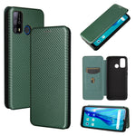 Struttura in fibra di carbonio Flip orizzontale magnetico Custodia in pelle TPU + PC + PU con slot per schede, For Oukitel C23 Pro, For Samsung Galaxy A22 4G, For ZTE Libero 5G