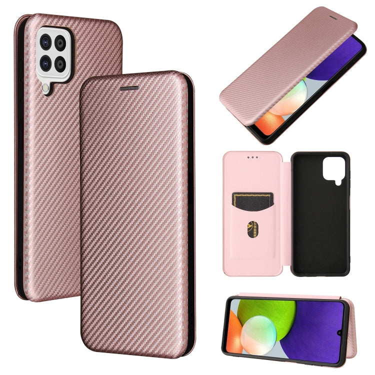 Struttura in fibra di carbonio Flip orizzontale magnetico Custodia in pelle TPU + PC + PU con slot per schede, For Oukitel C23 Pro, For Samsung Galaxy A22 4G, For ZTE Libero 5G