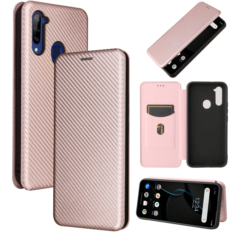 Struttura in fibra di carbonio Flip orizzontale magnetico Custodia in pelle TPU + PC + PU con slot per schede, For Oukitel C23 Pro, For Samsung Galaxy A22 4G, For ZTE Libero 5G