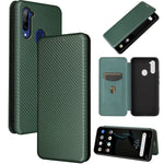 Struttura in fibra di carbonio Flip orizzontale magnetico Custodia in pelle TPU + PC + PU con slot per schede, For Oukitel C23 Pro, For Samsung Galaxy A22 4G, For ZTE Libero 5G