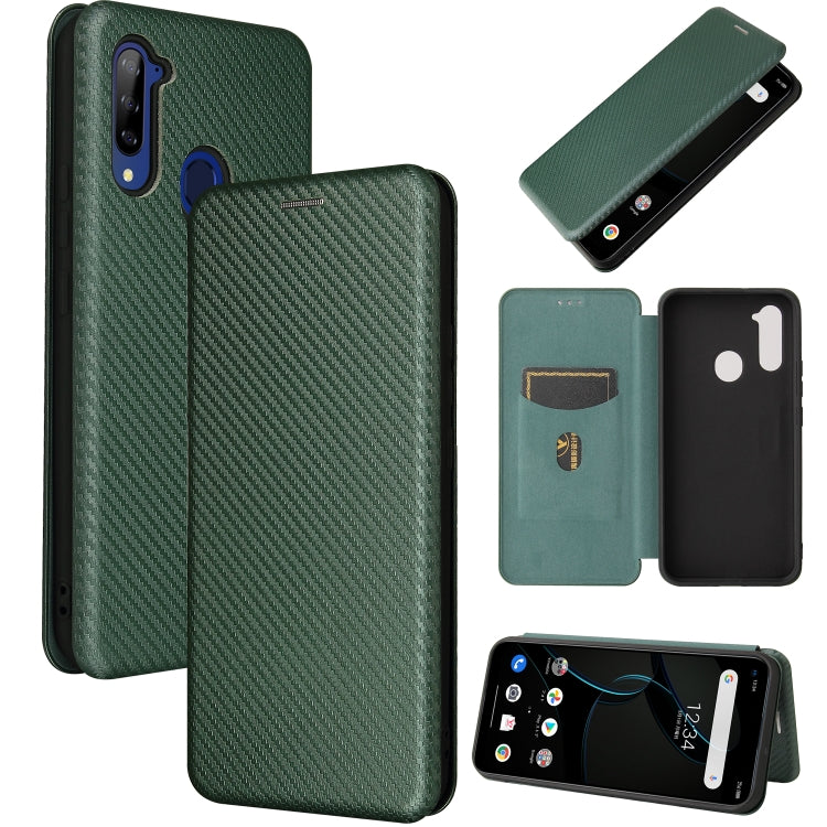 Struttura in fibra di carbonio Flip orizzontale magnetico Custodia in pelle TPU + PC + PU con slot per schede, For Oukitel C23 Pro, For Samsung Galaxy A22 4G, For ZTE Libero 5G