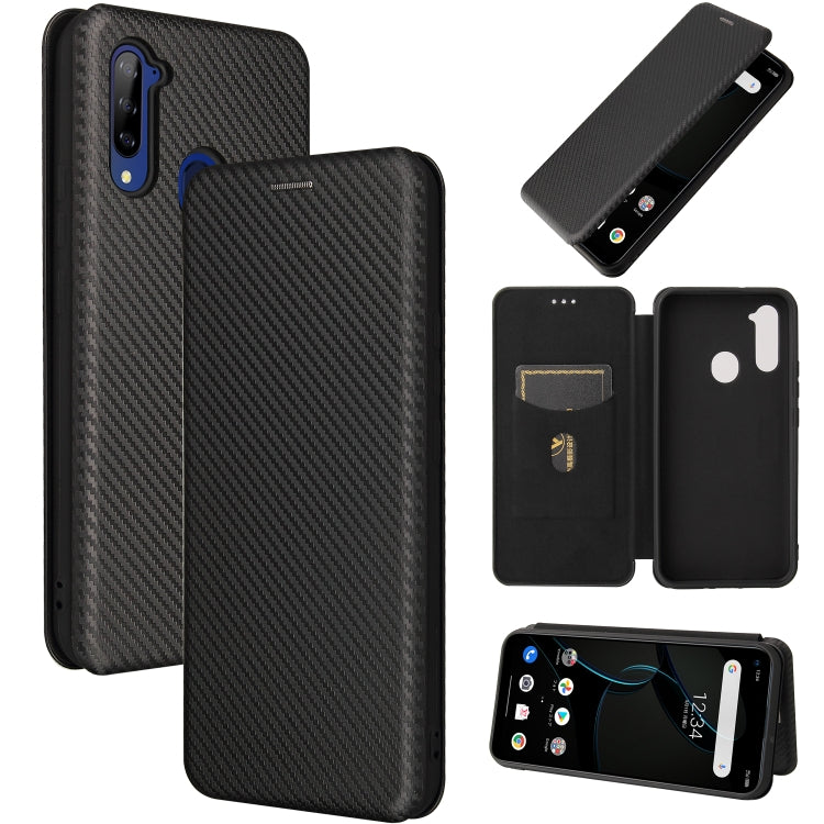 Struttura in fibra di carbonio Flip orizzontale magnetico Custodia in pelle TPU + PC + PU con slot per schede, For Oukitel C23 Pro, For Samsung Galaxy A22 4G, For ZTE Libero 5G