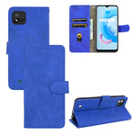Tinta unita Skin Feel Fibbia magnetica Flip orizzontale Custodia in pelle PU con struttura in vitello con supporto e slot per schede e portafoglio, For OPPO Realme C11 (2021) / Realme C20, For TCL 20 Pro 5G, For TCL 20S, For Tone e21