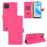 Tinta unita Skin Feel Fibbia magnetica Flip orizzontale Custodia in pelle PU con struttura in vitello con supporto e slot per schede e portafoglio, For OPPO Realme C11 (2021) / Realme C20, For TCL 20 Pro 5G, For TCL 20S, For Tone e21