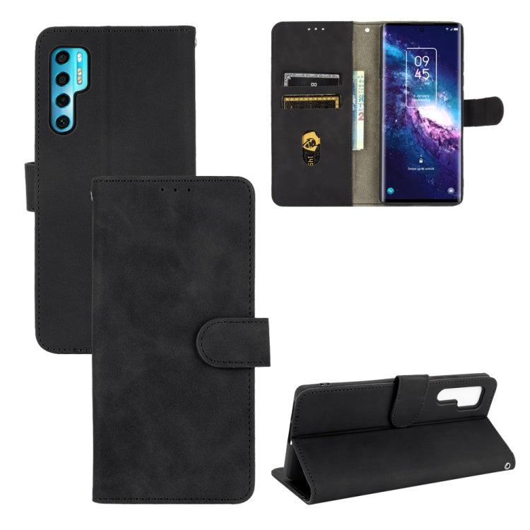 Tinta unita Skin Feel Fibbia magnetica Flip orizzontale Custodia in pelle PU con struttura in vitello con supporto e slot per schede e portafoglio, For OPPO Realme C11 (2021) / Realme C20, For TCL 20 Pro 5G, For TCL 20S, For Tone e21