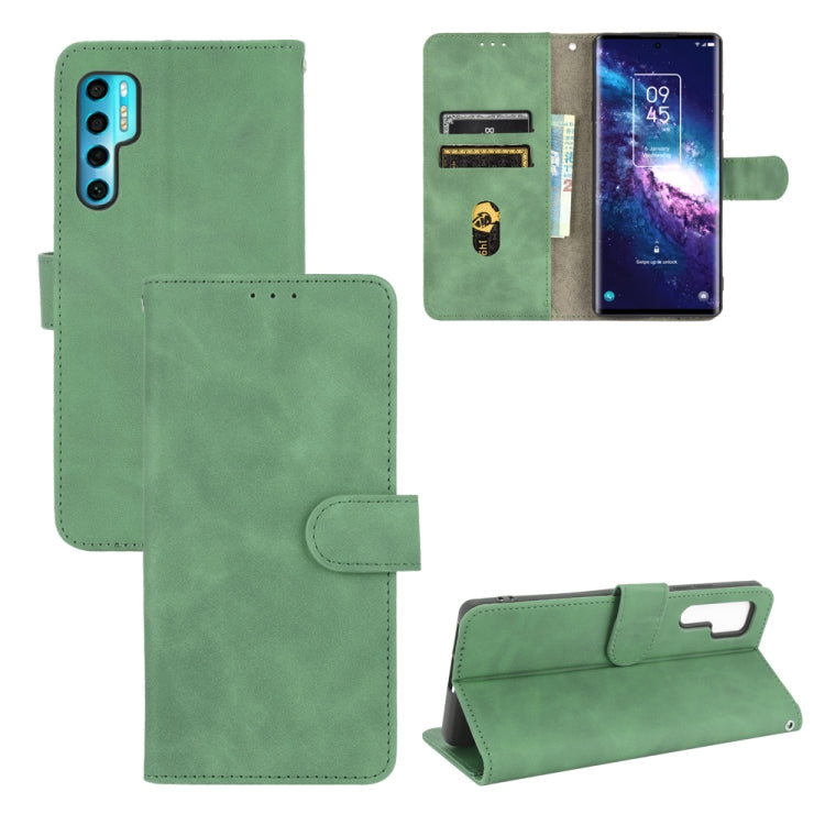 Tinta unita Skin Feel Fibbia magnetica Flip orizzontale Custodia in pelle PU con struttura in vitello con supporto e slot per schede e portafoglio, For OPPO Realme C11 (2021) / Realme C20, For TCL 20 Pro 5G, For TCL 20S, For Tone e21