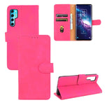 Tinta unita Skin Feel Fibbia magnetica Flip orizzontale Custodia in pelle PU con struttura in vitello con supporto e slot per schede e portafoglio, For OPPO Realme C11 (2021) / Realme C20, For TCL 20 Pro 5G, For TCL 20S, For Tone e21
