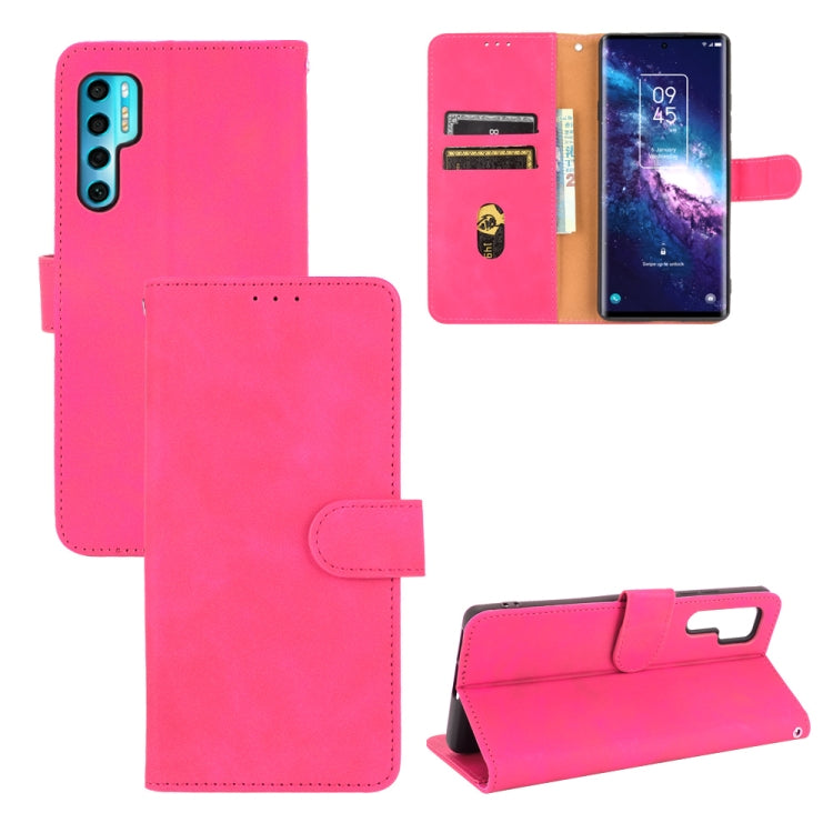 Tinta unita Skin Feel Fibbia magnetica Flip orizzontale Custodia in pelle PU con struttura in vitello con supporto e slot per schede e portafoglio, For OPPO Realme C11 (2021) / Realme C20, For TCL 20 Pro 5G, For TCL 20S, For Tone e21