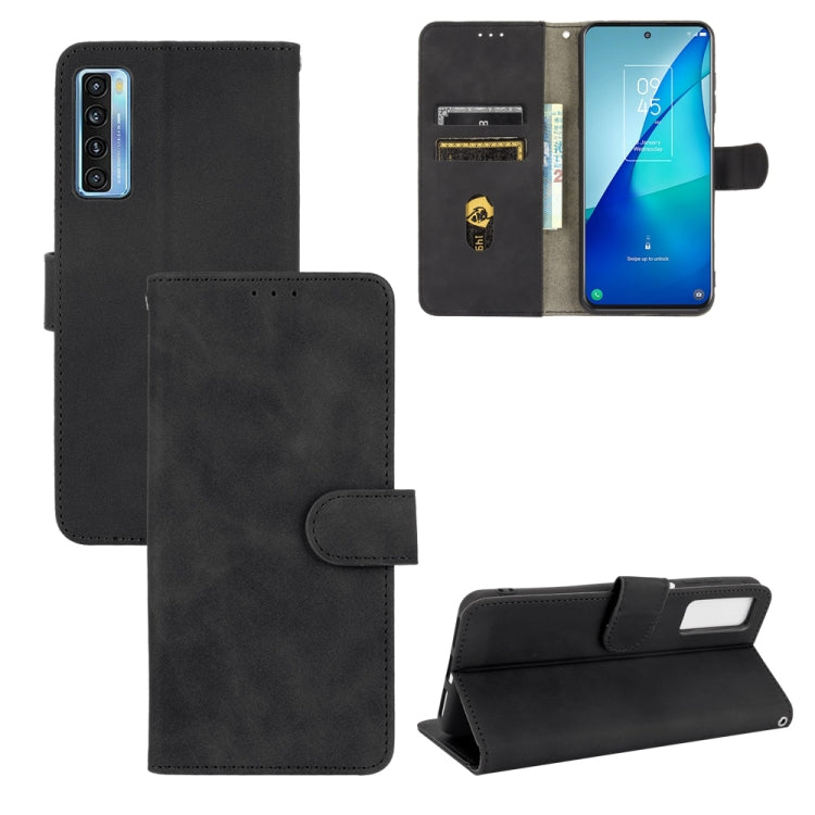 Tinta unita Skin Feel Fibbia magnetica Flip orizzontale Custodia in pelle PU con struttura in vitello con supporto e slot per schede e portafoglio, For OPPO Realme C11 (2021) / Realme C20, For TCL 20 Pro 5G, For TCL 20S, For Tone e21