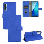 Tinta unita Skin Feel Fibbia magnetica Flip orizzontale Custodia in pelle PU con struttura in vitello con supporto e slot per schede e portafoglio, For OPPO Realme C11 (2021) / Realme C20, For TCL 20 Pro 5G, For TCL 20S, For Tone e21
