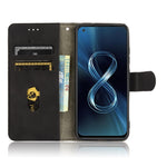 Tinta unita Skin Feel Fibbia magnetica Flip orizzontale Custodia in pelle PU con struttura in vitello con supporto e slot per schede e portafoglio, For Asus Zenfone 8 / ZS590KS (8 Mini)