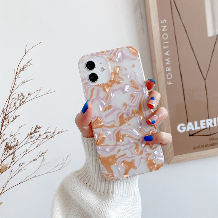 Shell Texture IMD Custodia protettiva in TPU a mezza copertura, For iPhone 11, For iPhone 11 Pro, For iPhone 11 Pro Max, For iPhone 12 mini, For iPhone 12 / 12 Pro, For iPhone 12 Pro Max
