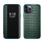 Custodia in pelle con finestra per iPhone 11