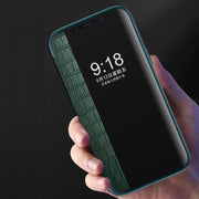 Custodia in pelle a vibrazione orizzontale con finestra di visualizzazione della trama del coccodrillo, For iPhone 11, For iPhone 11 Pro, For iPhone 11 Pro Max