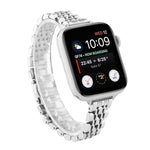 Cinturino cinturino in acciaio inossidabile con sette perline a vita piccola per Apple Watch Series 6 SE &, For Apple Watch Ultra 49mm / Series 8&7 45mm / SE 2&6&SE&5&4 44mm / 3&2&1 42mm                                                                  ...