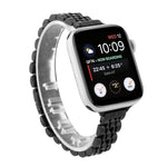 Cinturino cinturino in acciaio inossidabile con sette perline a vita piccola per Apple Watch Series 6 SE &, For Apple Watch Series 7 45mm / 6 & SE & 5 & 4 44mm / 3 & 2 & 1 42mm, For Apple Watch Series 8&7 41mm / SE 2&6&SE&5&4 40mm / 3&2&1 38mm