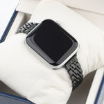 Cinturino cinturino in acciaio inossidabile con sette perline a vita piccola per Apple Watch Series 6 SE &, For Apple Watch Series 7 45mm / 6 & SE & 5 & 4 44mm / 3 & 2 & 1 42mm, For Apple Watch Series 8&7 41mm / SE 2&6&SE&5&4 40mm / 3&2&1 38mm