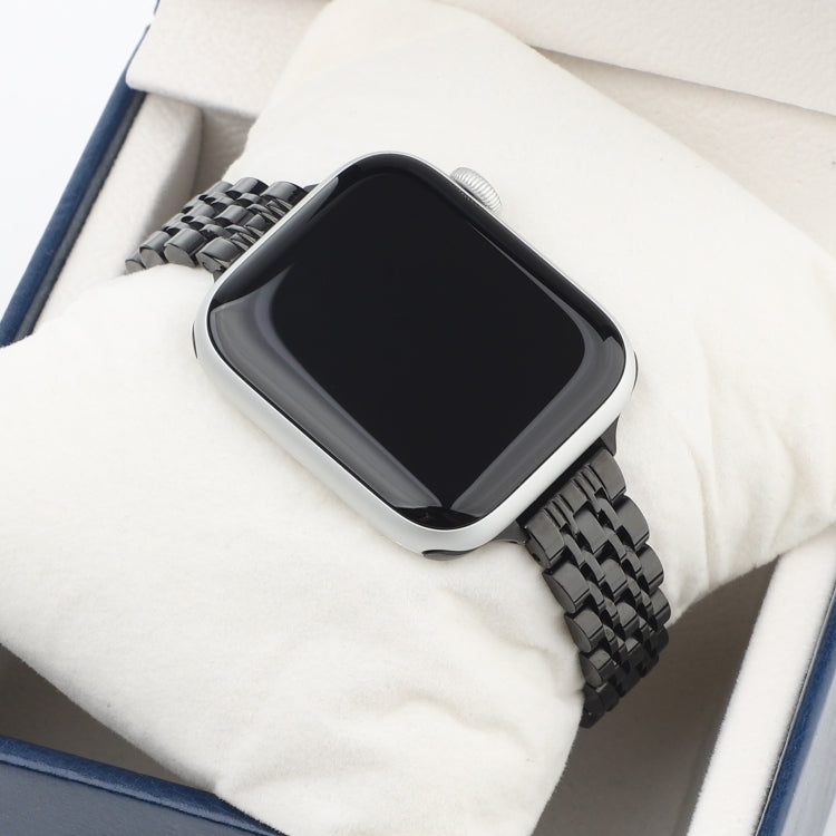 Cinturino cinturino in acciaio inossidabile con sette perline a vita piccola per Apple Watch Series 6 SE &, For Apple Watch Series 7 45mm / 6 & SE & 5 & 4 44mm / 3 & 2 & 1 42mm, For Apple Watch Series 8&7 41mm / SE 2&6&SE&5&4 40mm / 3&2&1 38mm