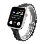 Cinturino cinturino in acciaio inossidabile con sette perline a vita piccola per Apple Watch Series 6 SE &, For Apple Watch Series 7 45mm / 6 & SE & 5 & 4 44mm / 3 & 2 & 1 42mm, For Apple Watch Series 8&7 41mm / SE 2&6&SE&5&4 40mm / 3&2&1 38mm