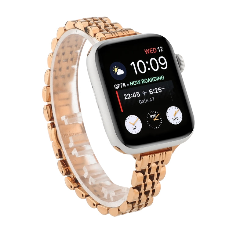 Cinturino cinturino in acciaio inossidabile con sette perline a vita piccola per Apple Watch Series 6 SE &, For Apple Watch Series 7 45mm / 6 & SE & 5 & 4 44mm / 3 & 2 & 1 42mm, For Apple Watch Series 8&7 41mm / SE 2&6&SE&5&4 40mm / 3&2&1 38mm         ...