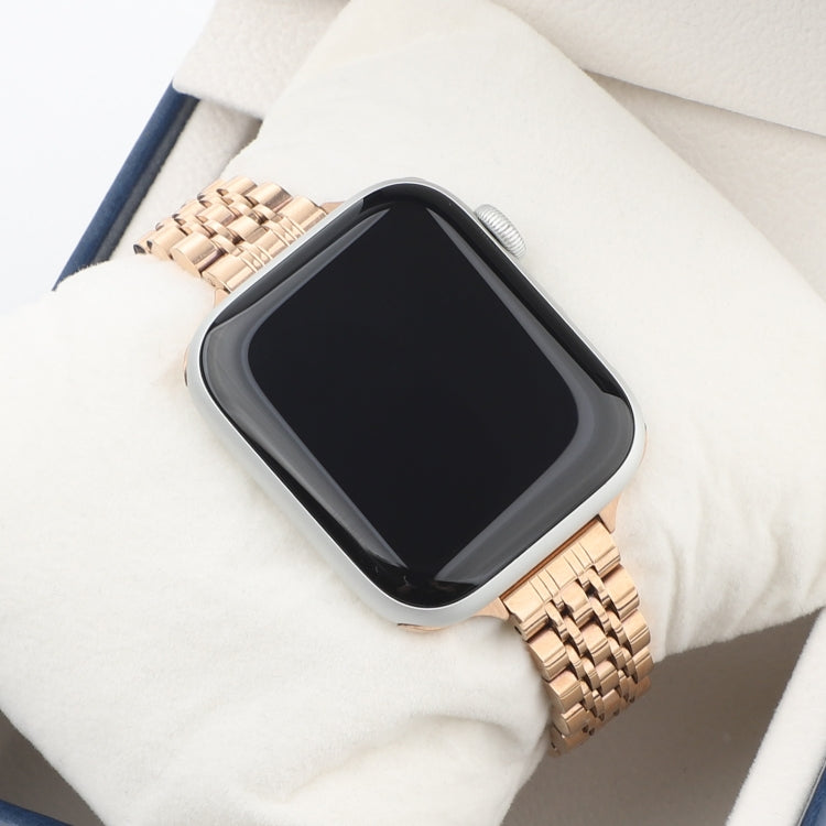 Cinturino cinturino in acciaio inossidabile con sette perline a vita piccola per Apple Watch Series 6 SE &, For Apple Watch Series 7 45mm / 6 & SE & 5 & 4 44mm / 3 & 2 & 1 42mm, For Apple Watch Series 8&7 41mm / SE 2&6&SE&5&4 40mm / 3&2&1 38mm         ...