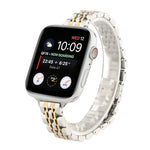 Cinturino cinturino in acciaio inossidabile con sette perline a vita piccola per Apple Watch Series 6 SE &, For Apple Watch Series 7 45mm / 6 & SE & 5 & 4 44mm / 3 & 2 & 1 42mm, For Apple Watch Series 8&7 41mm / SE 2&6&SE&5&4 40mm / 3&2&1 38mm         ...
