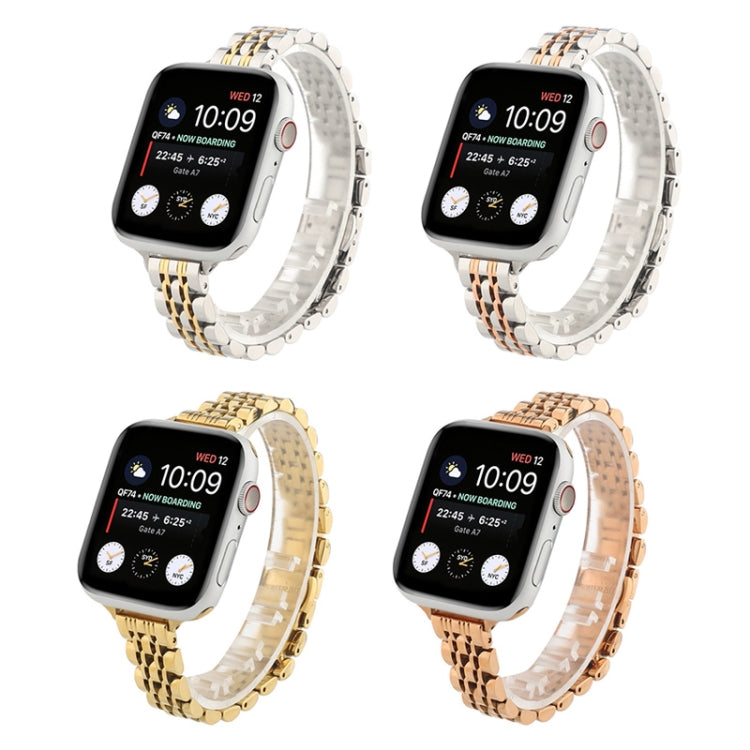 Cinturino cinturino in acciaio inossidabile con sette perline a vita piccola per Apple Watch Series 6 SE &, For Apple Watch Series 7 45mm / 6 & SE & 5 & 4 44mm / 3 & 2 & 1 42mm, For Apple Watch Series 8&7 41mm / SE 2&6&SE&5&4 40mm / 3&2&1 38mm         ...