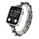 Cinturino cinturino in acciaio inossidabile con sette perline a vita piccola per Apple Watch Series 6 SE &, For Apple Watch Ultra 49mm / Series 8&7 45mm / SE 2&6&SE&5&4 44mm / 3&2&1 42mm, For Apple Watch Series 8&7 41mm / SE 2&6&SE&5&4 40mm / 3&2&1 38m...
