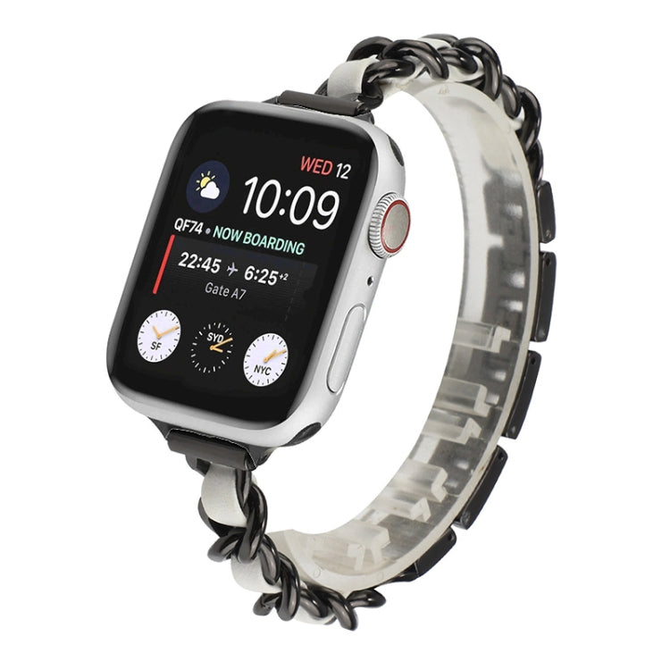 Cinturino cinturino in acciaio inossidabile con sette perline a vita piccola per Apple Watch Series 6 SE &, For Apple Watch Ultra 49mm / Series 8&7 45mm / SE 2&6&SE&5&4 44mm / 3&2&1 42mm, For Apple Watch Series 8&7 41mm / SE 2&6&SE&5&4 40mm / 3&2&1 38m...