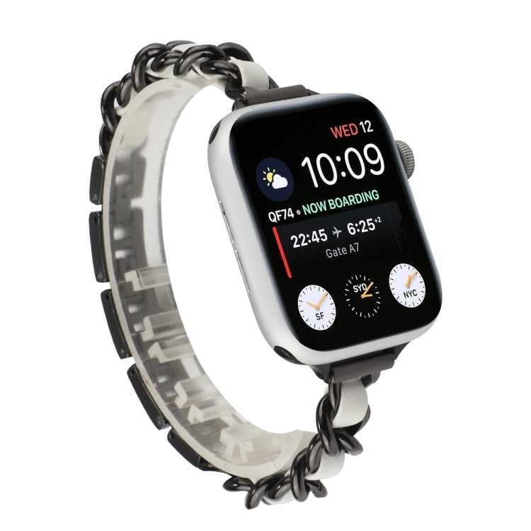 Cinturino cinturino in acciaio inossidabile con sette perline a vita piccola per Apple Watch Series 6 SE &, For Apple Watch Ultra 49mm / Series 8&7 45mm / SE 2&6&SE&5&4 44mm / 3&2&1 42mm, For Apple Watch Series 8&7 41mm / SE 2&6&SE&5&4 40mm / 3&2&1 38m...