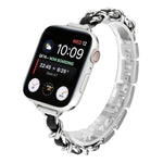 Cinturino cinturino in acciaio inossidabile con sette perline a vita piccola per Apple Watch Series 6 SE &, For Apple Watch Ultra 49mm / Series 8&7 45mm / SE 2&6&SE&5&4 44mm / 3&2&1 42mm, For Apple Watch Series 8&7 41mm / SE 2&6&SE&5&4 40mm / 3&2&1 38m...