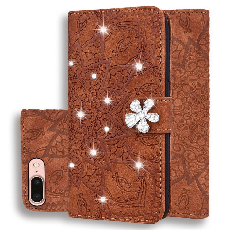 Custodia portafoglio in pelle goffrata per iPhone