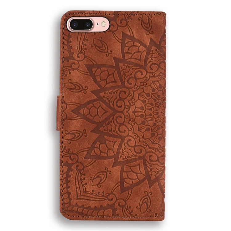 Custodia portafoglio in pelle goffrata per iPhone
