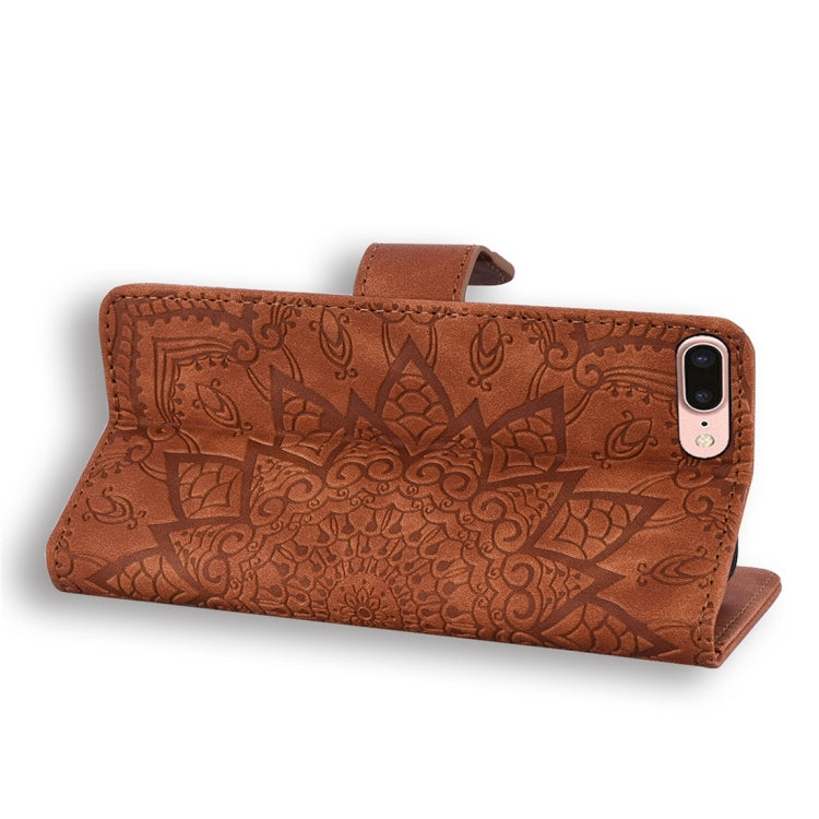Custodia portafoglio in pelle goffrata per iPhone