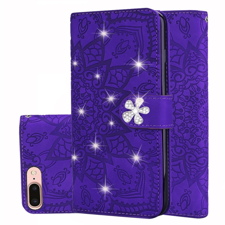 Custodia portafoglio in pelle goffrata per iPhone