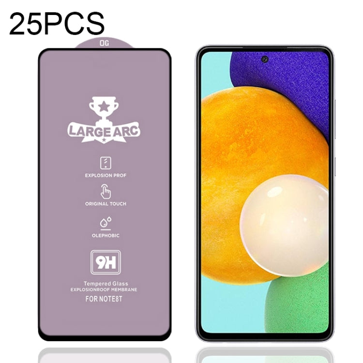 25 PZ 9H HD Large Arc High Allumina Pellicola in vetro temperato a schermo intero, For Samsung Galaxy A52 4G (25 PCS)