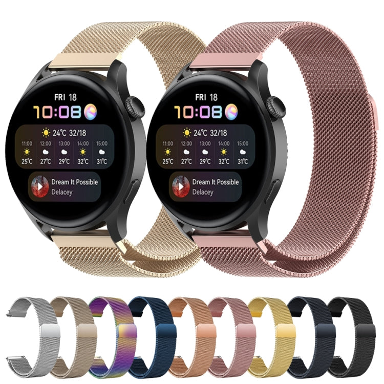 Cinturino di ricambio in acciaio inossidabile milanese, For Huawei Watch 3 / 3 Pro