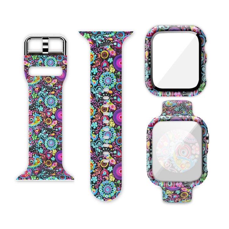 Cinturino per orologio di ricambio integrato con stampa in silicone, For Apple Watch Series 6 / 5 / 4 / Watch SE 40mm