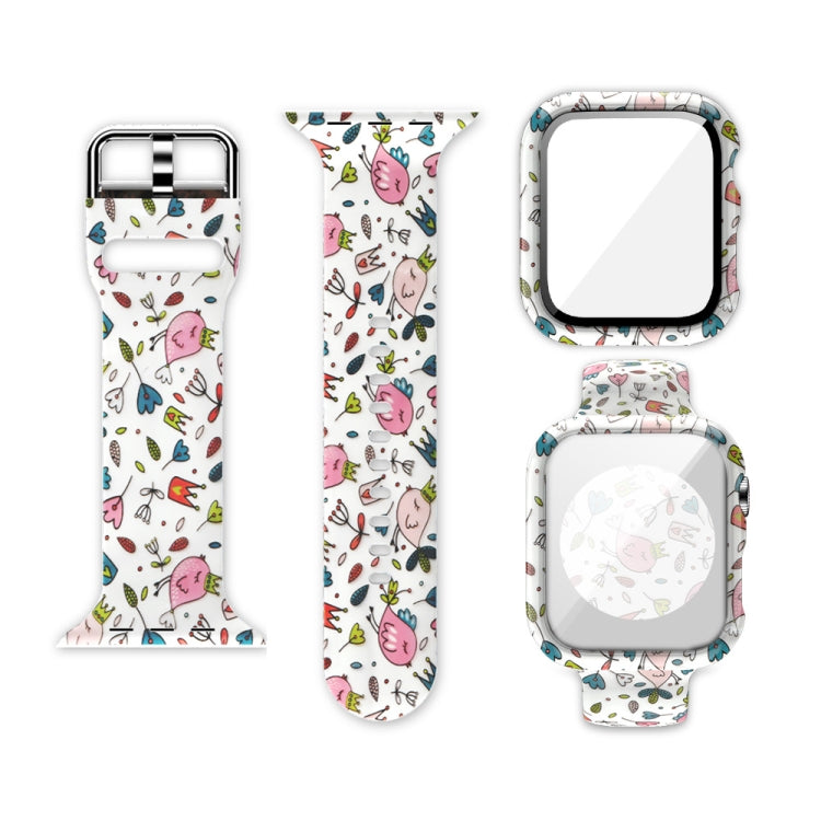 Cinturino per orologio di ricambio integrato con stampa in silicone, For Apple Watch Series 3 & 2 & 1 42mm
