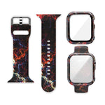Cinturino per orologio di ricambio integrato con stampa in silicone, For Apple Watch Series 3 & 2 & 1 38mm