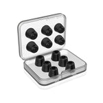 6 paia New Bee NB-M1 Cuffie auricolari in memory foam a rimbalzo lento con custodia, adatte per tappi per auricolari da 5 mm a 7 mm, Memory Foam Black, Memory Foam Red, Silicone & Memory Foam Grey
