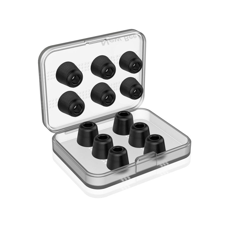 6 paia New Bee NB-M1 Cuffie auricolari in memory foam a rimbalzo lento con custodia, adatte per tappi per auricolari da 5 mm a 7 mm, Memory Foam Black, Memory Foam Red, Silicone & Memory Foam Grey